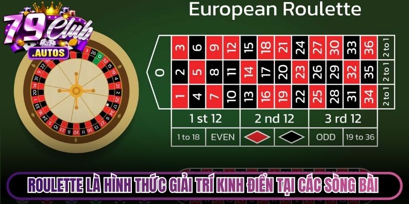 Roulette là hình thức giải trí kinh điển tại các sòng bài sang chảnh