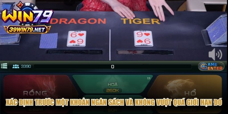 Xác định trước một khoản ngân sách và không vượt quá giới hạn đó
